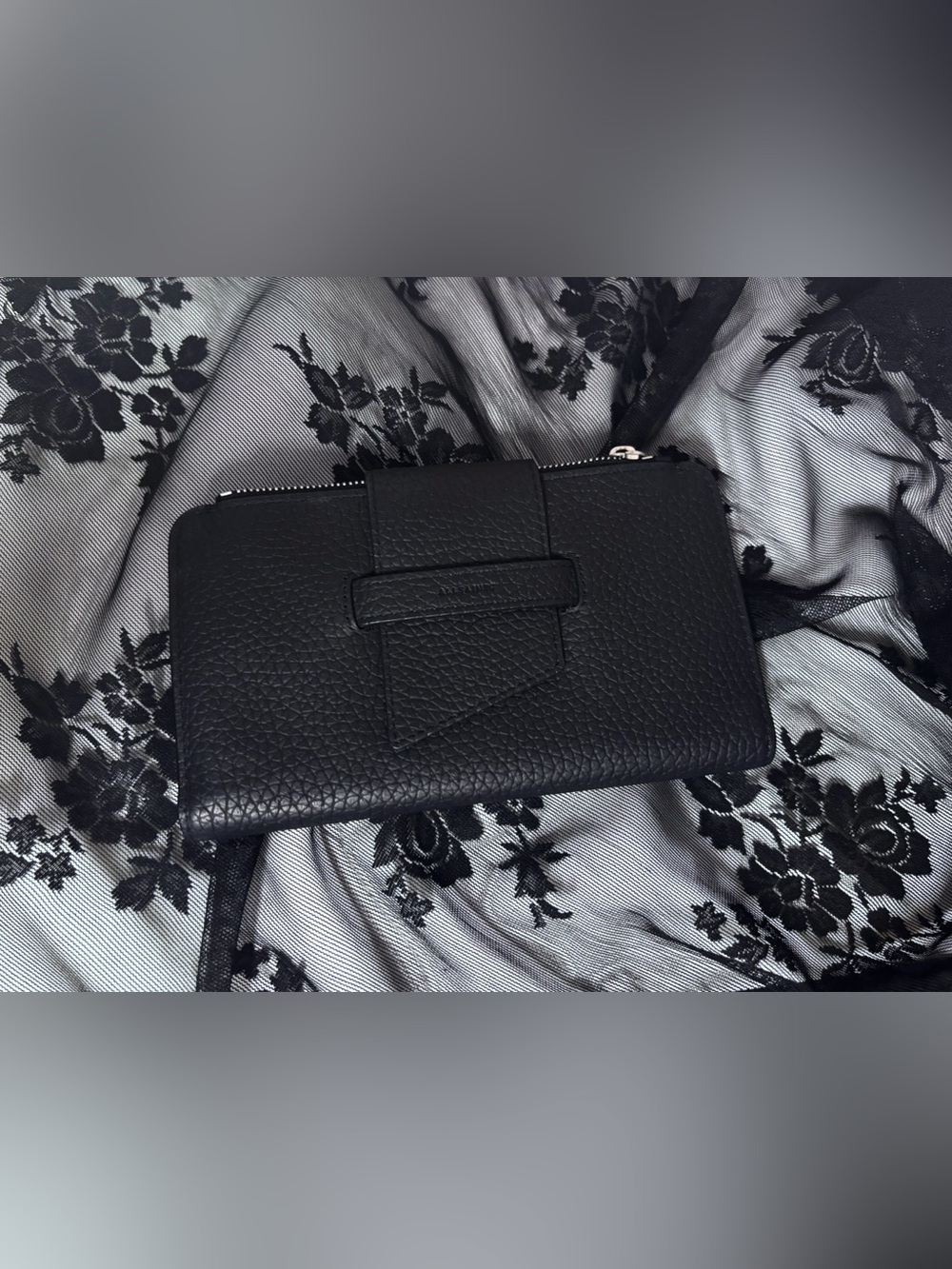 Allsaints Ray Black Leather Wallet